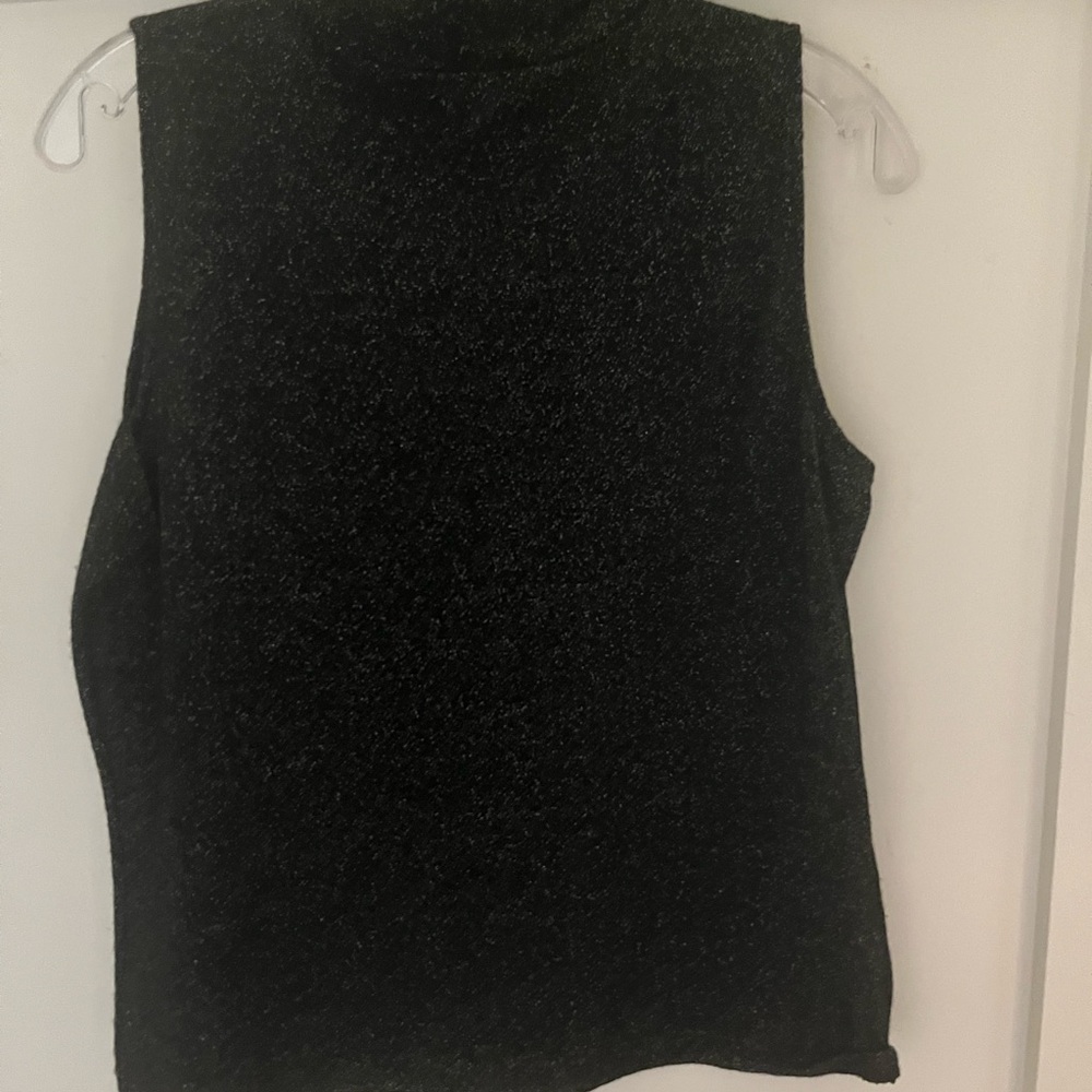 Ann Taylor Sparkling Black Tank Top